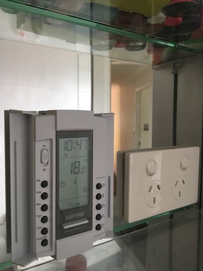 Heated flooring installation to bathroom in Sydney